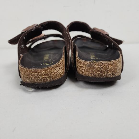 Birkenstock Sandals PARTS OR REPAIR 37EU 3US Slip On Arizona Brown Leather 240 - Picture 4 of 10